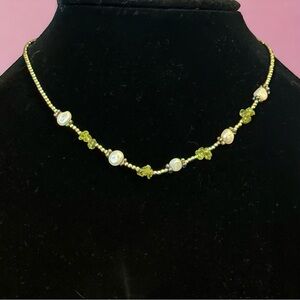 1928 fresh water pearl gold bead necklace